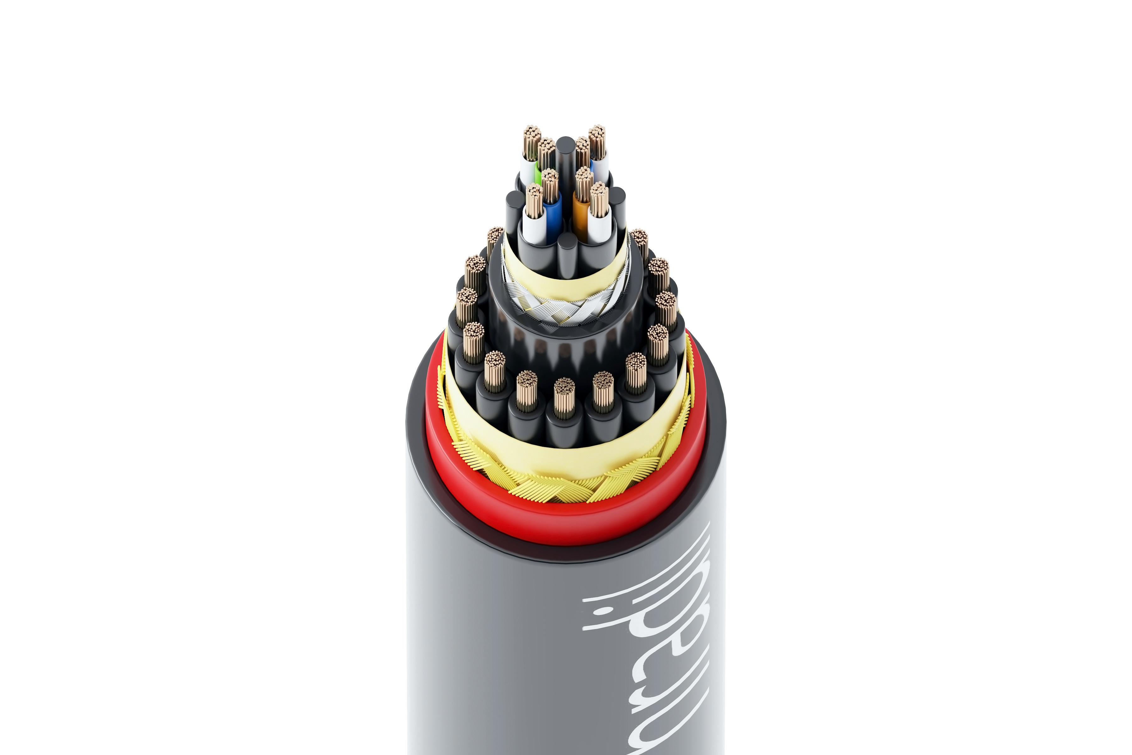 Hradil high-endurance cable for railway vehicles, cross-section. 