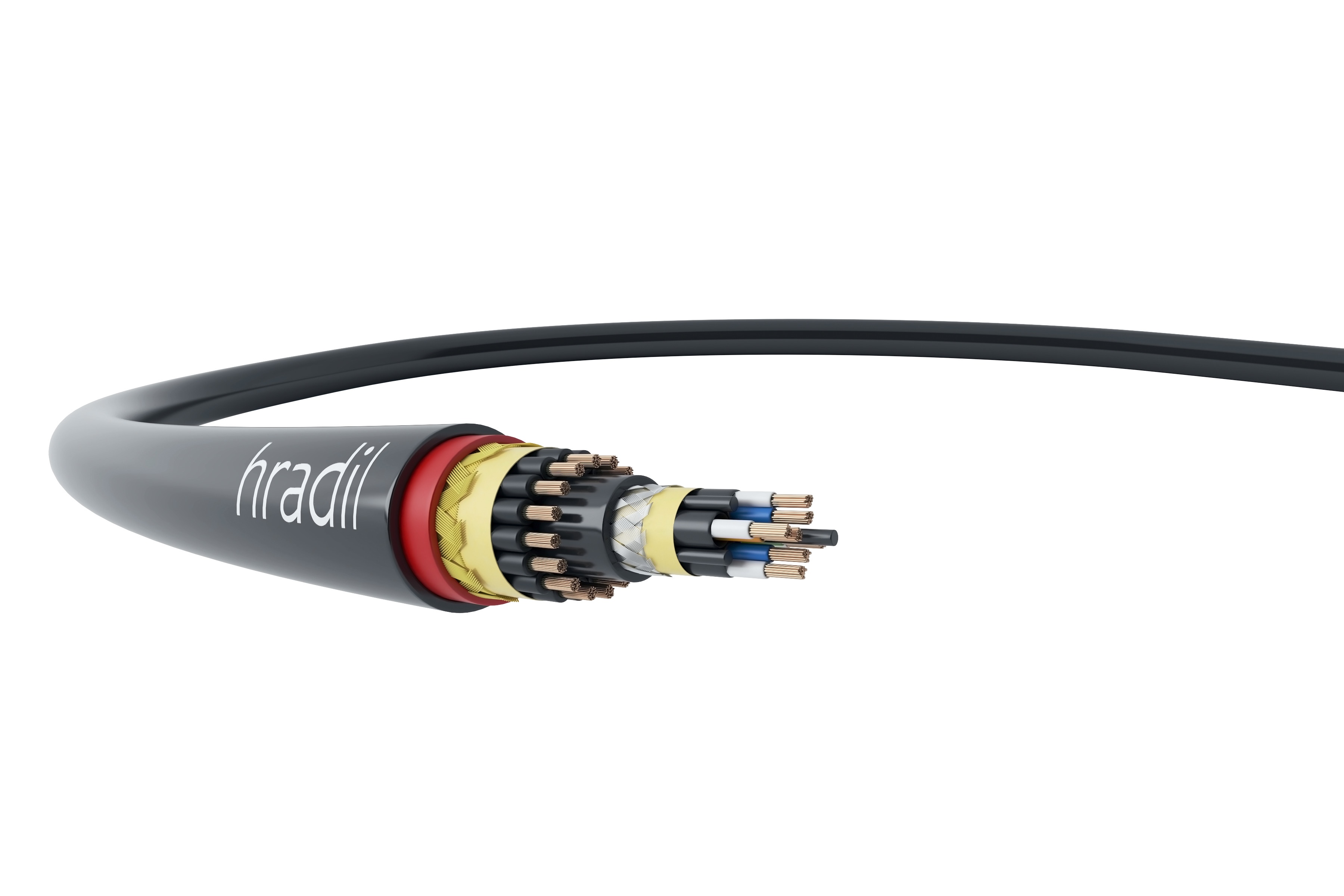 The Hradil high-endurance cable: no need to have two separate cables anymore to transmit data and power - instead the cable combines both tasks in a single connection cable from railcar to railcar.