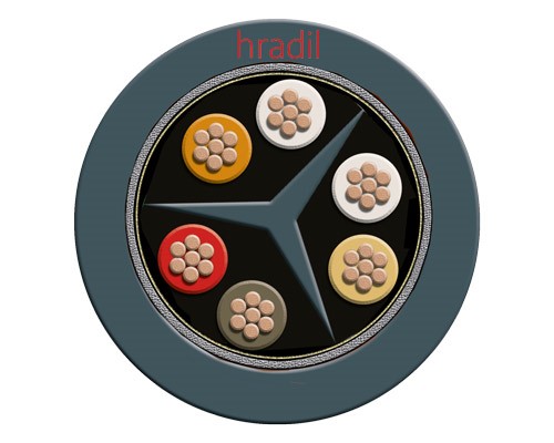 Cross-Section of the high-performance hybrid cable by HRADIL 